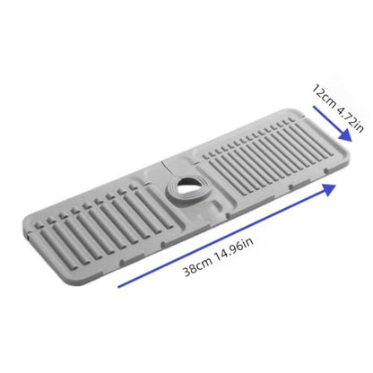 Silicone Mat for Kitchen Sink,5°Slope Fast Self-draining (Grey) | New Fold-able Mat for Kitchen Sink,Keep Countertops Dry,Suitable for Kitchens, Bathrooms, and Other Places with Sinks