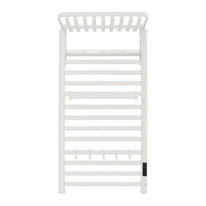 Towel Warmer Rack, 12 Bars Aerospace Aluminium Wall Mounted Electric Heated Towel Rack, Plug-in Towel Dryer with Timer, 86-140°F Temp,Touch Screen for Bathroom, 180W, IPX4 (White)