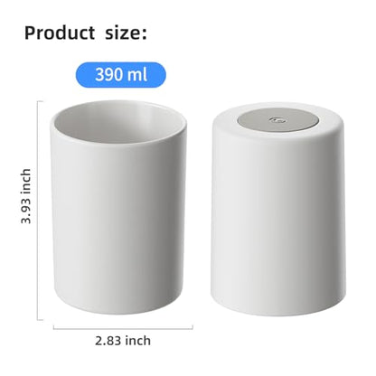 Toothbrush Cup 13.75oz Bathroom Tumbler 1PK,Grey | Easy to clean 390ml plastic bathroom tumbler with non-slip grip. Durable toothbrush cup for home, travel and business. - color: Grey, size: 1PC