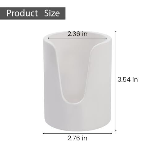 Bathroom Cup Dispenser, Diatomaceous Earth Mouthwash Cup Holder, 3oz Cup Holder for Bathroom Counter, Disposable Cup Dispenser, Guest Bathroom Essentials, White (Cups Not Included)