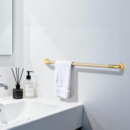 36 Inch Brushed Gold Shower Grab Bar with Anti-Slip Knurled Grip | YuanDe Stainless Steel Bathroom Grab Bars,Shower Handrail Support, Handicap Elderly Balance Assist Handles-2Packs - color: Brushed Gold, size: 36inch-2Pack