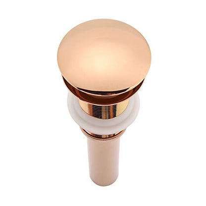 G1 1/4" Bathroom Sink Drain with Overflow Vessel Sink Lavatory Vanity Up Drain Stopper(Rose Gold)