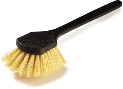 SPARTA Utility Scrub Brush, Polypropylene Bristles, 20 Inch, Black | Extended Pistol-Grip Handle, Chemical- and Water-Resistant Bristles, Crimped Filament, BPA Free