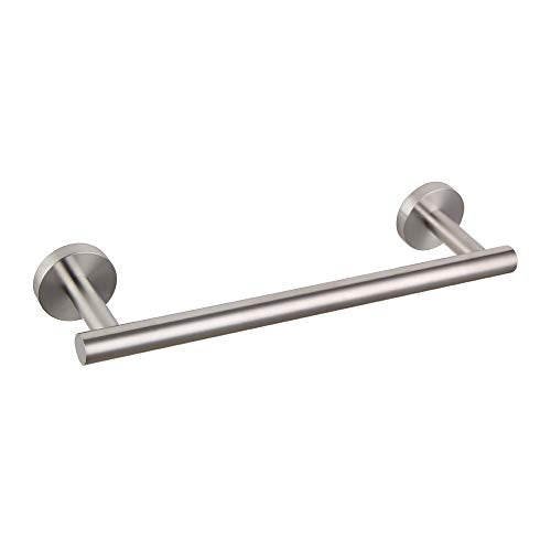 GERZ Contemporary 12-Inch Towel Bar Bath Hand Towel Holder Brushed Stainless Steel Wall Mounted Bathroom Organizer Brushed AG1101C30.5-LS - color: Brushed, size: 12 Inch (Pack of 1)