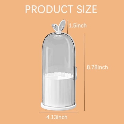 Toothbrush Holder with Sliding Lid, Toothbrush Holders for Bathrooms,360° Rotating Makeup Brush Storage Rack - Waterproof and Dustproof, Toothbrush Toothpaste Holder Beauty Brush (White) - color: White