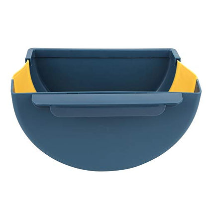 Hanging Trash Can, Garbage Can Trash Bin Folding Trash Can Collapsible Waste Basket Wall Mounted Trash Can for Kitchen Bathroom(Green)