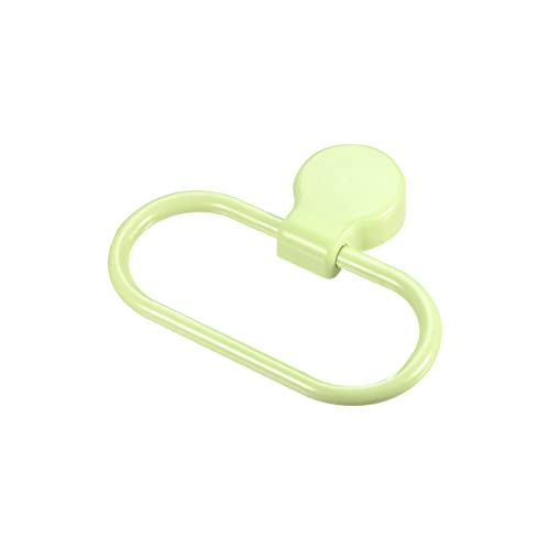 HARFINGTON Wall Mounted Oval Towel Ring ABS Hanging Holder Self-Adhesive for Bathroom Kitchen Accessories, Green - color: Green