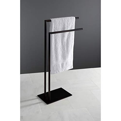 Kingston SCC8325 Pedestal 2-Tier Towel Rack, Oil Rubbed Bronze | Edenscape collection; 31-3/4" Freestanding; Solid steel construction; Corrosion-resistant finish; Easy assembly - color: Oil Rubbed Bronze