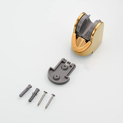 ABS Shower Head Holder Adjustable Wall Mount Bracket for Hand Shower Titanium Gold, ST01J - style: Titanium Gold