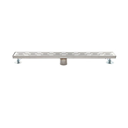 Signature Hardware 415626 Effendi 18" Linear Shower Drain with Flange - Brushed Stainless Steel