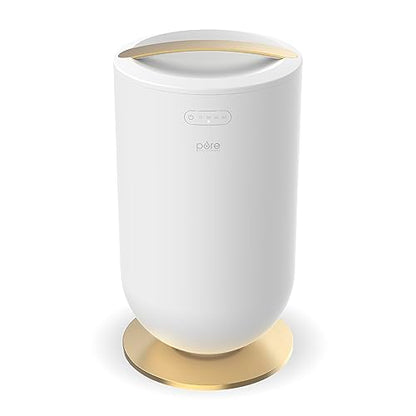Pure Enrichment PureBliss Luxury Towel Warmer - Extra Large 20L Heats Towels, Robes, Blankets, or Clothing - Modern Bucket Design, 4 Heat Timer Settings & Auto Shut-Off (White & Brushed Gold) - color: White & Brushed Gold