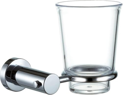 ECKOREA® Polished Chrome Tumbler Holder ECK-310C, Tumbler Included, Durable Zinc Alloy, Wall-Mounted, Screw-in - size: ECK-310C