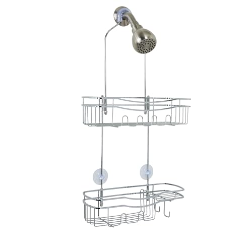 Bath Bliss Ultimate Adhesive Shower Caddy in Chrome