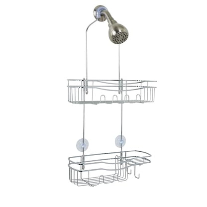 Bath Bliss Ultimate Adhesive Shower Caddy in Chrome