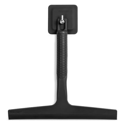 TOOLETRIES The Squeegee & Hook Glass Shower Squeegee – 10 Inch | Silicone grip shower squeegee for glass, mirrors and windows with a matching storage hook.