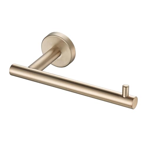 JQK Champagne Bronze Toilet Paper Holder, 5 Inch Tissue Paper Dispenser for Bathroom, 304 Stainless Steel Thick 0.8mm Wall Mount, TPH100-CB - color: Champagne Bronze, size: Bar