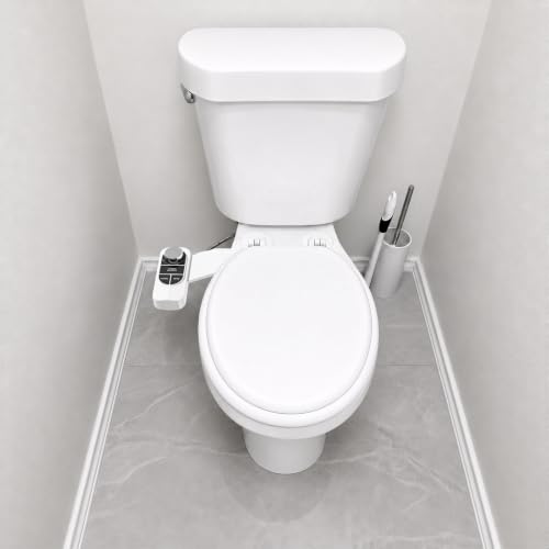 SAMODRA Non-Electric Bidet Attachment for Toilet – Self-Cleaning Dual Nozzle (Frontal & Rear Wash), Adjustable Water Pressure, Fits Most Toilets, Easy Installation (Classic Black/Silver) - color: Classic Black/Silver