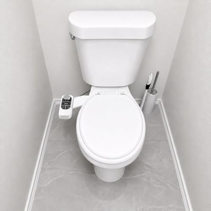 SAMODRA Non-Electric Bidet Attachment for Toilet – Self-Cleaning Dual Nozzle (Frontal & Rear Wash), Adjustable Water Pressure, Fits Most Toilets, Easy Installation (Classic Black/Silver) - color: Classic Black/Silver