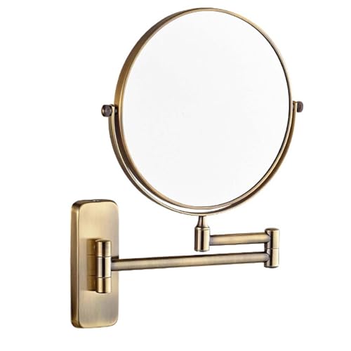 Wall Mounted Makeup Mirror for Bathroom and Hotel, Magnifying Vanity Mirror with Double Sided Design, Swivel and Extendable Arm, Clear Reflection for Beauty Care, Grooming and Daily Use - color: C, size: 5X