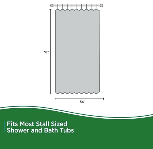 54x78 Stall Shower Curtain Liner, Clear Plastic 8G Heavy Duty Thick Waterproof 54 x 78 Shower Curtain with 3 Weighted Magnets and 9 Rustproof Grommets - color: 8g-clear, size: 54"W x 78"L (Pack of 1)