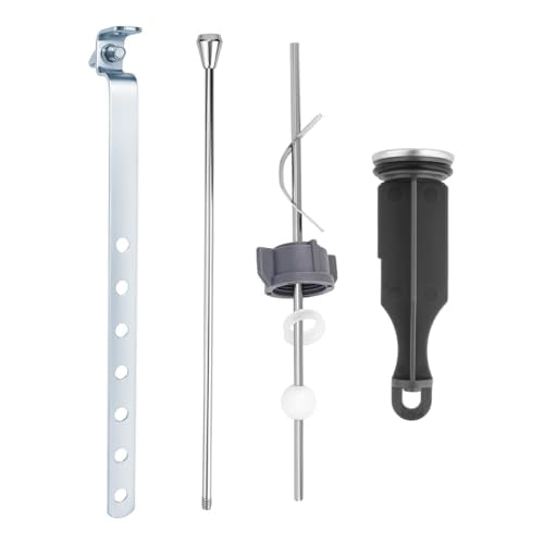 Universal Sink Drain Parts for Pfister PF0906, Lavatory Pop Up Stopper Assembly with Plug Pivot Ball Pull Rod & Linkage Bathroom Drain Repair Kit Replacement Part for PF WaterWorks PF0906