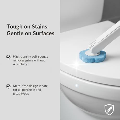 Disposable Toilet Brush for Bathroom Cleaning, Toilet Brush and Holder Set, Deep Cleaning Toilet Bowl Cleaner with Replaceable Heads, Hygienic Storage Design (White -Full Set with 24 Refills) - color: White -Full Set With 24 Refills
