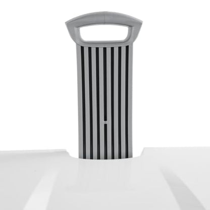 White Wheeled Plastic Laundry Hamper 75L – Adult-Sized Rolling Basket With Handles For Home & Dorms - size: 75L