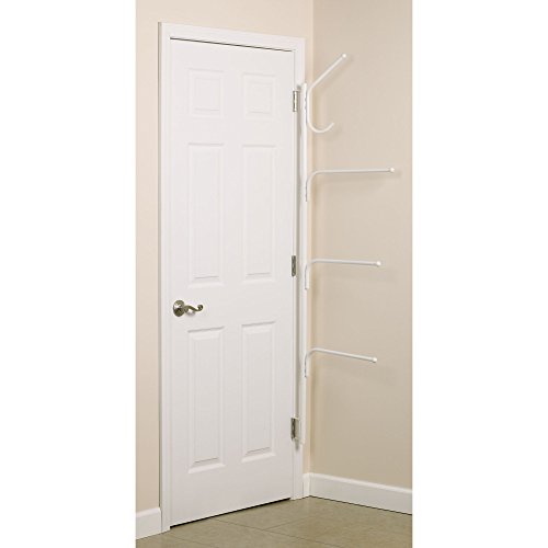 Household Essentials Hinge-It Clutterbuster Valet Family Towel Bar, White - color: White