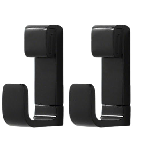 2pcs Coat Hanger Wall Mount Heavy Duty Heavy Duty Coat Hooks Zinc Alloy Robe Hooks Wall Mounted with Screws for Key, Towel, Bags, Cup, Hat (Black) - color: Black