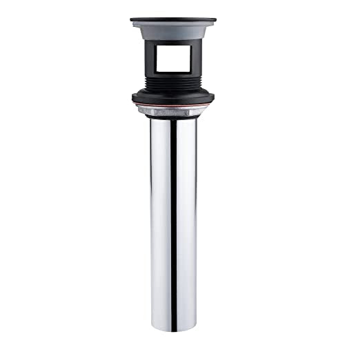 Grid Drain Strainer Assembly With Overflow for Bathroom Sink, P.O. Plug Lavatory Drain, Oil Rubbed Bronze - color: Oil Rubbed Bronze, style: With Overflow