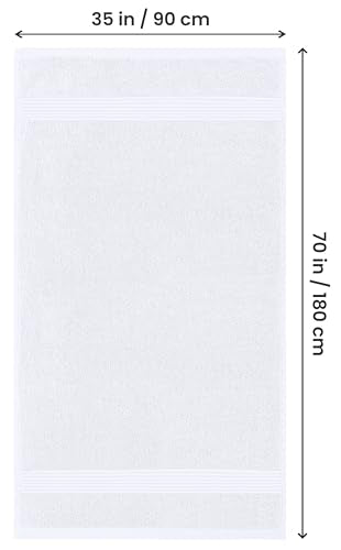 Utopia Towels Extra Large Bath Sheets, 2 Pack, 35x70 in, Cotton, White | Soft Lightweight Ring Spun Cotton Shower Towel Set - Highly Absorbent, Quick-Drying, Extra Large Bath Sheets, Durable - color: White