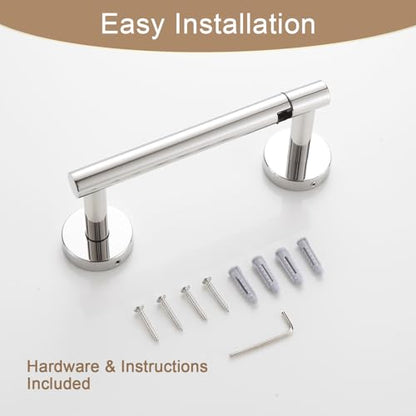 BGL Toilet Paper Holder Mirror Polish Wall Mount, Bathroom Toilet Paper Holder Brushed Nickel SUS 304 Stainless Steel, Double Post Pivoting Toilet Paper Roll Holder for Bathroom RV - color: Mirror Polish