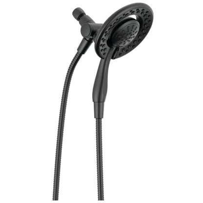 Delta 4-Setting In2ition 2-in-1 Dual Shower Head with HandHeld Spray, Matte Black Detachable Shower Head with Hose, Showerhead, 1.75 GPM Flow Rate, Matte Black 75486CBL - color: Matte Black