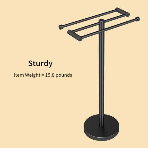 Freestanding Towel Rack Floor Tall Bath Towel Holder, Big Modern Towel Drying Holder Stand - size: 20.7inch-3 Bars