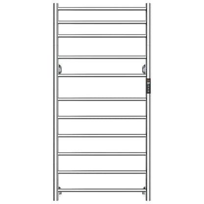 Heated Towel Rack Foldable Smart Dual-Zone App No-Drill Chrome CA3 - color: Chrome, size: Pro-11Bar H43.31 x W21.65
