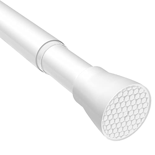 Tension Curtain Rod 1pcs Tension Rods For Windows 28 to 48 Inch | Spring Curtain Rod Adjustable Tension Rod White Tension Curtain Rod of Bathroom Window Curtain Rod Non Slip Tension Rod - color: White, size: 28-48 inch 1pcs