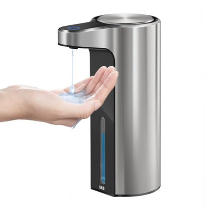 EKO Aroma Touchless Automatic Soap Dispenser for Kitchen and Bathroom, Liquid Hand Soap Dispenser, Water-Resistant and Rechargeable, 9 fl oz (Stainless) - color: Stainless Steel, size: 9 oz (Standard Rechargeable)