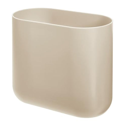 iDesign Small Slim Plastic Bathroom Trash Can, 2-Pack, Brown | Garbage Can for Bedroom, Office, Desk, Dorm - color: Taupe, style: Pack of 2