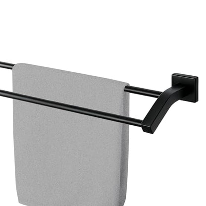 Alise Double Towel Bar,32" Towel Rack for Bathroom Wall Mounted,Matte Black | SUS304 Stainless Steel Bathroom Towel Holder, Quick Drying Towel Hanger Towel Rod, Useable Length 30.8" - color: Matte Black, size: 32-Inch(Joining Process)