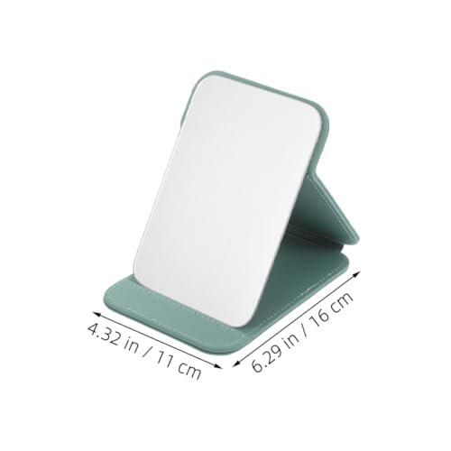 Healeved 2pcs Foldable Travel Vanity Mirror with Stand Small Desktop Makeup Mirror for Dorm Bedroom Bathroom Countertop Use