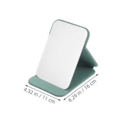 Healeved 2pcs Foldable Travel Vanity Mirror with Stand Small Desktop Makeup Mirror for Dorm Bedroom Bathroom Countertop Use
