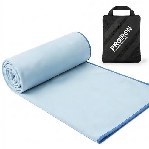 PROIRON Microfiber Towel,Quick Dry & Super Absorbent Towel,Travel & Gym & Camping Towel Lightweight for Swimming,Beach,Gym Shower,bath-64 x32“ - color: Blue, size: 64"x32“