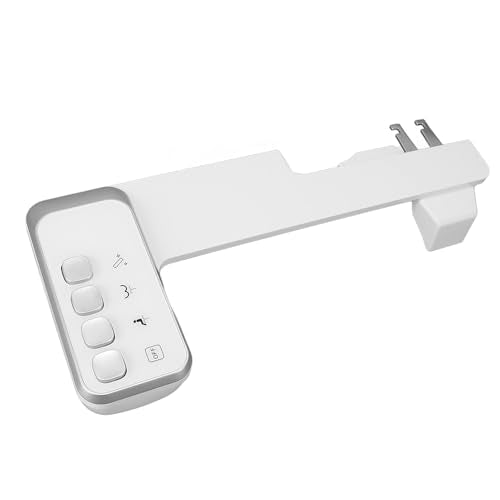 Bidet Attachment Adjustable Water Pressure Dual Nozzle Ultra Slim Toilet Seat Attachment, Non Electric Bidet with One Key Quick Disassembly for Home Bathroom Use