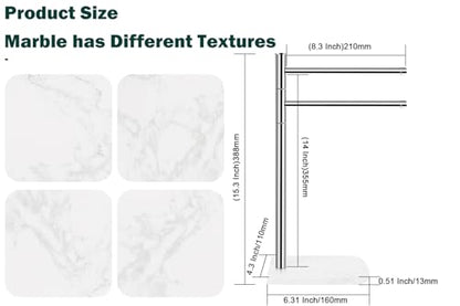 Hand Towel Holder, F-Shape Hand Towel Stand with Marble Base, Stainless Steel Swivel Hand Towel Rack Bar Standing for Bathroom Kitchen Countertop, 2 Arms (Chrome Finish) - color: Chrome Finish