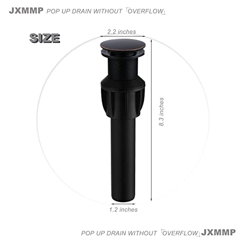 Oil Rubbed Bronze Vessel Sink Faucet with Pop Up Drain and Supply Lines, Stainless Steel Bronze Vanity Faucet Single Hole, JXMMP 1 Handle Bathroom Faucet Oil Rubbed, JXM1001ORB - color: Oil Rubbed Bronze, size: Tall Faucet