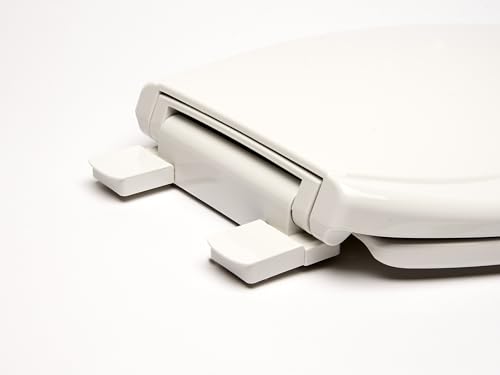 2Q1R6-00 Builder Grade Slow Close Plastic Toilet Seat with Vari-Adjust Lok-Down R'N'C Hinge and Quik-Lok Mounting Hardware, Round, White - color: White, style: Round