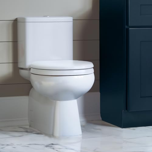 Design House Dalton Round Toilet Seat, White | Surface, Traditional, Wood, Hardware, 544296 - color: White