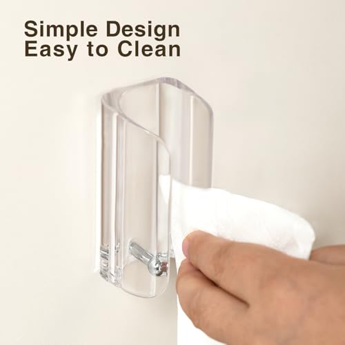 Electric Toothbrush Holder for Bathroom, Wall-Mounted Toothbrush Stand with Self-Adhesive, Compact Bathroom Caddy for Electric Toothbrushes (Clear-2pcs) - color: Clear-2pcs