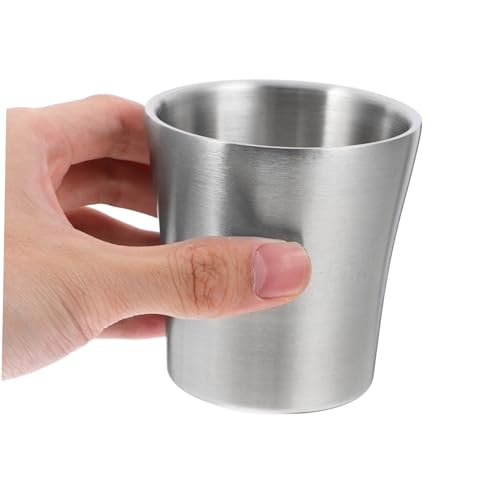 SOLUSTRE 1pc Metal Drinking Cup Steel Water Cup for Drinking Mouth Rinse Cooking Utensil Holder Toothbrush Container