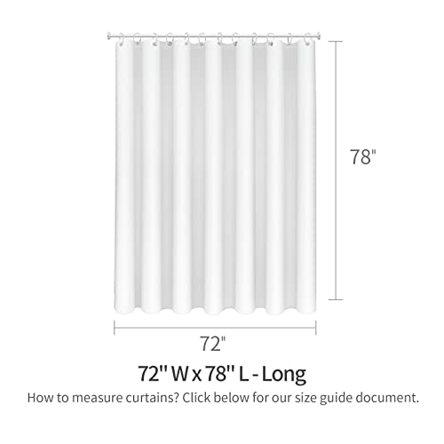 MitoVilla Long Fabric Shower Curtain Liner, Soft & Lightweight Shower Curtain Liner for Hotel, Machine Washable, Waterproof, 72x78 Inch, Burgundy - color: Fabric - Burgundy, size: 72"W x 78"L (Pack of 1)